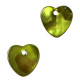 Muschel Anhänger Süßwasserperlmutt Herz 9-11mm Olive green